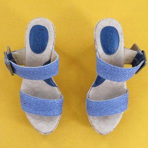 Born cork wedge sandals with woven straps  size 7